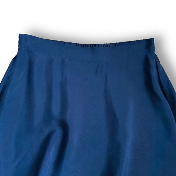 ModCloth Womens Stay Sassy Skater Skirt Sz M Navy Blue Flirty Pull On Twee Aline - Picture 3 of 5